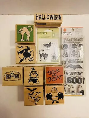 Lot Of 10 Halloween Crafting Stamps - Craft Smart Martha Stewart +surprise • $10.25