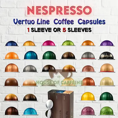 NESPRESSO Coffee Capsules Pods For VERTUO LINE Machine 1 Sleeve OR 5 Sleeves ☕ • $39.90