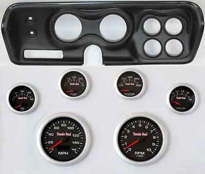 71-74 Mopar B Body Black Dash Carrier Concorse Black Face Gauges • $889.95