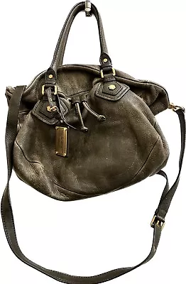 Marc By Marc Jacobs Classic Q Baby Groove Crossbody Tote Bag Leather Khaki $475 • $21.99