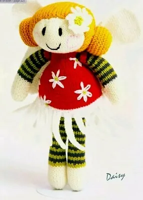 (261) Knitting Pattern - Daisy Fairy Doll Soft Toy DK Height 30cm • £2.79