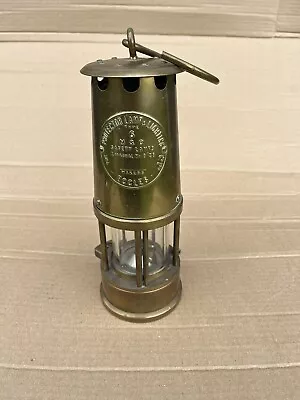 Vintage All Brass Eccles Miners Lamp Type 6 Safety Lamp M &Q   1979  (B262) • £100