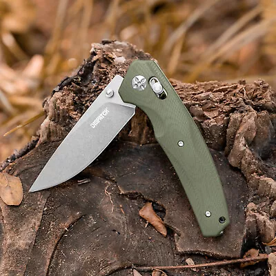 8cr Pocket Knife Folding Knife For Outdoor G10 Handle Axis-Lock EDC Knife • $19.95