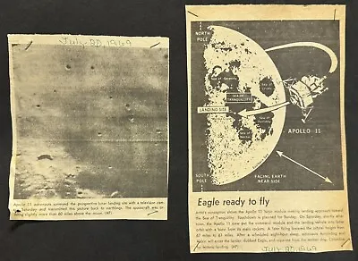 VTG Chicago Sun Times APOLLO 11 ARMSTRONG ALDREN NASA 7/20/1969  MOON Newspaper • $19.99