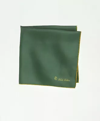 Brooks Brothers Green Pocket Square/Handkerchief/Hanky Silk New MSRP $29.50 • $12.99