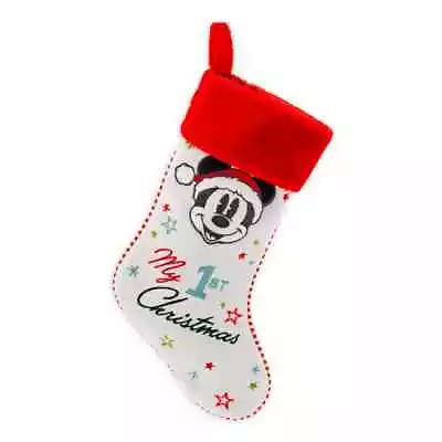 NWT Disney Authentic Santa Mickey Mouse My 1st Christmas Holiday Stocking Baby • $20