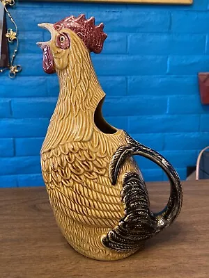 Rooster Pitcher By Bordallo Pinheiro Wine Pitcher 12” • $90.99