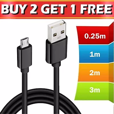 £2.19 • Buy For Samsung Galaxy A J S 3 4 5 6 7 Edge + Micro USB Fast Charging Charger Cable
