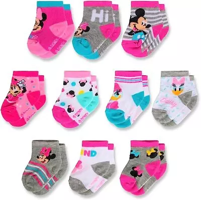 Disney Minnie Mouse 12 Pair Socks Set Baby Girls Ages 0-24 Months • $14.99