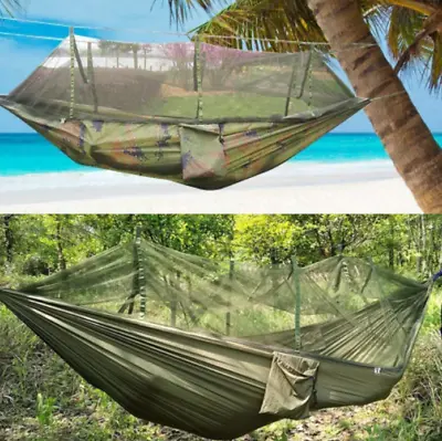 Outdoor Travel Camping Tent Hanging Hammock Double Person With Mosquito Net Set. • $17.99