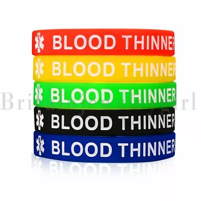 5pcs Medical Alert ID Bracelet Silicone Rubber Wristband  Men Women Jewelry 7.5  • $8.89