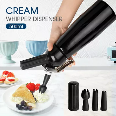 $24.88 • Buy Cream Whipper Whipped Cream Dispenser Dessert Coffee Foam Whip Cream Chargers
