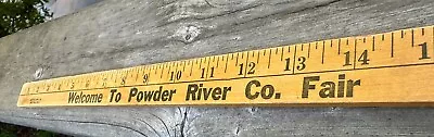 Vintage MT Ad Yardstick Ruler WELCOME TO POWDER RIVER COUNTY FAIR McLees Propane • $9.45