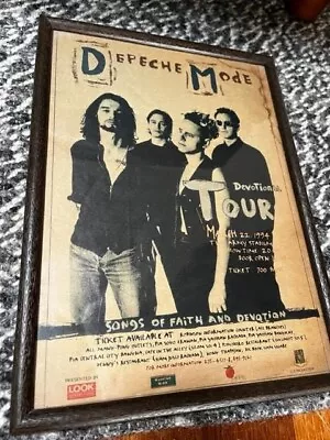 RARE Framed Promo Retro Depeche Mode Songs Of Faith Devotion Tour Thailand 1994 • $50