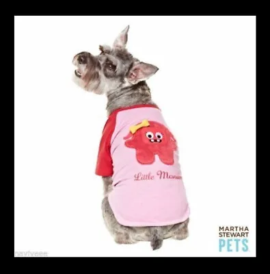 Martha Stewart Pets Pink “Little Monster” Mrs. Furry Dog T Shirt Sz M • $8.99