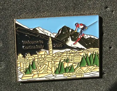 OLYMPIC PIN 2026 Milan Cortina ITALY WELCOME Skiing • $9.95