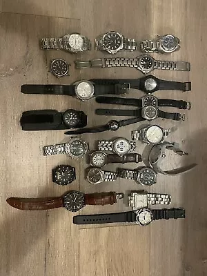 Lot Of Vintage Watches Seiko Citizen Casio Timex Fossil Etc For Parts Or Repair • $21.50