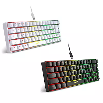 HXSJ V200 Wired K68 RGB Mini Gaming/Streaming Keyboard • £15.99