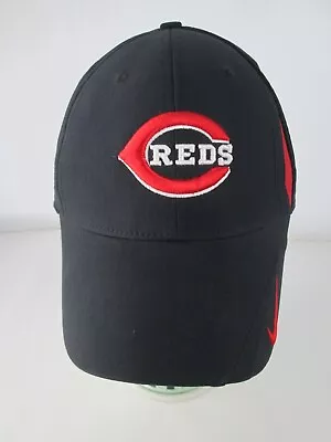 Cincinnati Reds MLB Dri-Fit Polyester Baseball Cap  UniSex Black Embroidered • $19.99