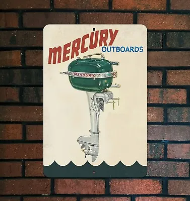 Retro Mercury Outboards Sign. • $14.99