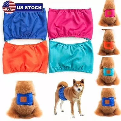 Ultra Absorbent Dog Diapers Male Belly Band Wrap Leak Proof Washable Pet Diapers • $6.99