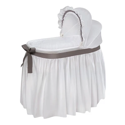 $91.42 • Buy Wishes Oval Bassinet - Full Length Skirt - White, Gray