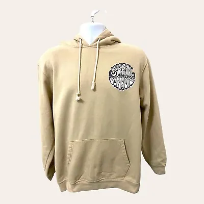 Surfing Cowboys Mens Sz L Malibu California Hooded Sweatshirt Beige Pullover  • $38.28