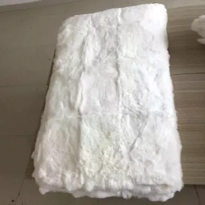 Real Rabbit Fur Throw Whole Fur Pelt Blanket Leather Carpet Soft Skin Rug White • $37.04