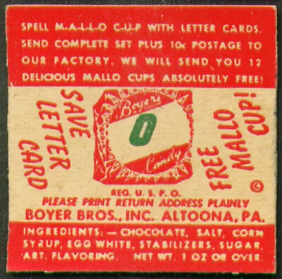 Mallo Cup Save Letter Card  O  1950s Boyer Bros • $9.99