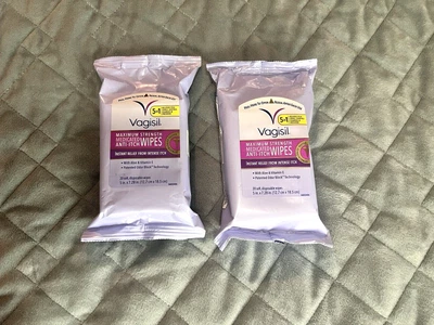 $16 • Buy Vagisil Anti-Itch Medicated Feminine Wipes Maximum Strength 2 Pack Of 20 Wipes