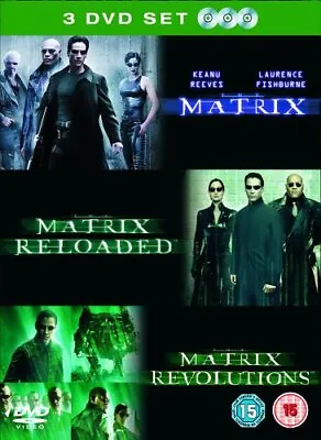 The Matrix Trilogy DVD (2005) Keanu Reeves Hunt (DIR) Cert 15 3 Discs • £3.25