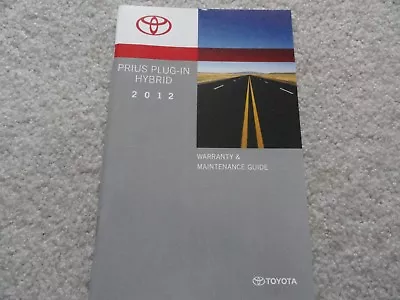 2012 Toyota Prius Plug In Hybrid Maintenance Guide Owners Manual Supplement • $19.95