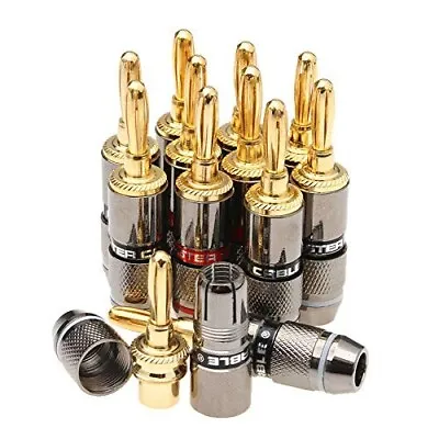 16 Monster Banana Plugs 24K Gold Plated Pure Copper Speaker Adapter Screw • $21.85