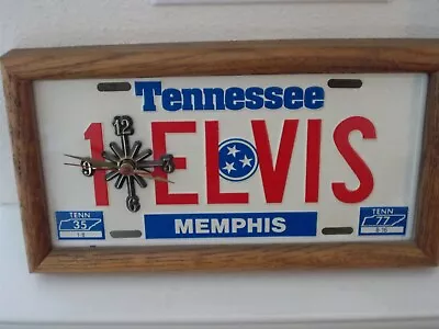  Elvis Memphis Tennessee License Plate Framed Clock • $25.60