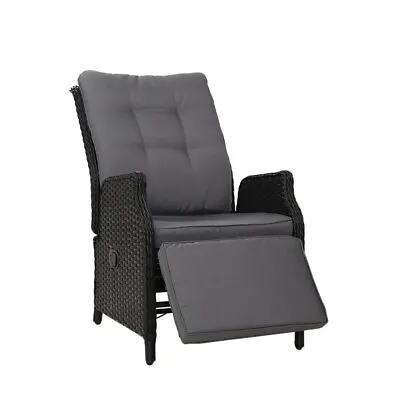 $213.95 • Buy Gardeon Recliner Chair Sun Lounge Setting Outdoor Furniture Patio Wicker Sofa