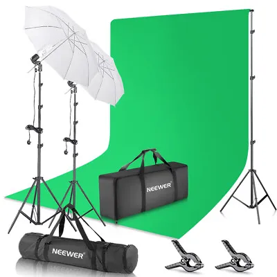 Neewer Photography Backdrop 400W 5500K Continuous Umbrella Studio Lighting Kit • £85.99