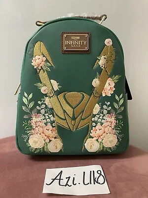 Disney Marvel Avengers Loki Floral Backpack Bag Funko Loungefly New Tags • £145