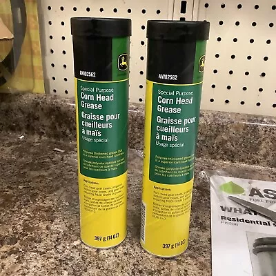 2 Tubes- John Deere Corn Head Grease Tubes #AN102562 • $29.99