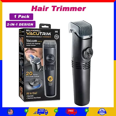 $39.98 • Buy HOT SALE VacuTrim Vacuum Hair Trimmer Rechargeable Shave Cordless Hair Clipper