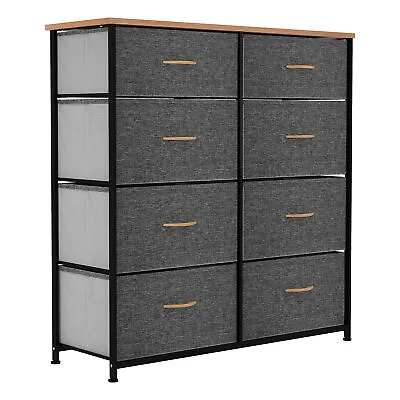 8 Drawers Fabric Dresser Tall Chest Of Drawers Storage Tower Unit For Bedroom • $49.99