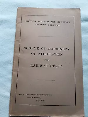 London Midland And Scottish Railway (LMS)Scheme Of Machinery Of Negotiation 1935 • £1