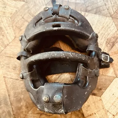 Vintage Baseball Catcher's Mask Rawlings 1950's Or 1960's Leather Aluminum RARE • $33.38