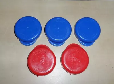 5 X Reusable Plastic Caps For Standard 568ml Pint Glass Milk Bottle..  . . • £4.25