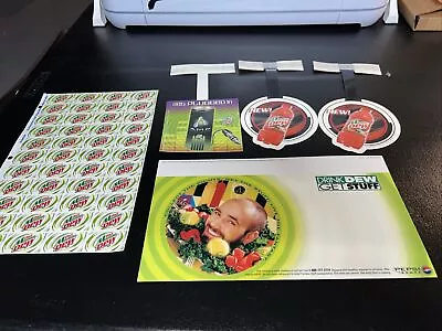 Mt Dew Advertising Mountain Dew Stuff Code Red Amp Shelf Danglers Diet Stickers • $8