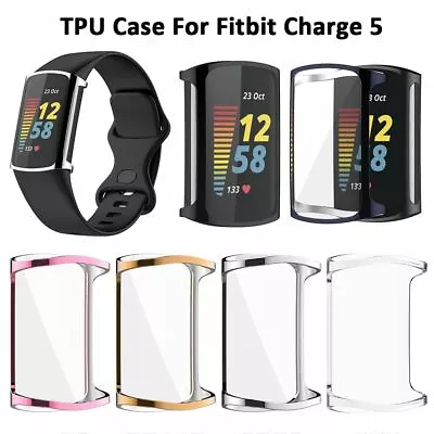 Full Coverage Screen Protector TPU Protective Case Cover For Fitbit Charge 5 • $7.16