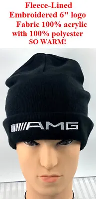 AMG MERCEDES Fleece Lined Embroidered Knit Cap 'The Autobahn Collection' • $35