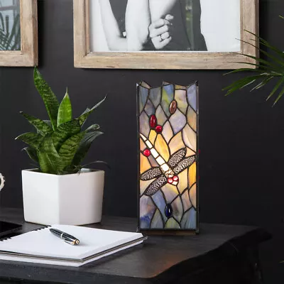 £31.99 • Buy MiniSun Table Lamp - Traditional Butterfly Design Stained Glass Bedside Light 