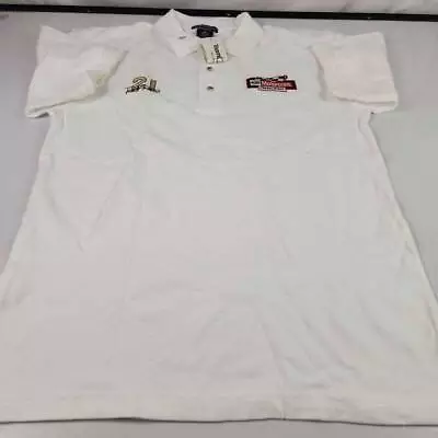 Motorcraft Racing Ricky Rudd #21 Men's M Quail Hollow Polo Shirt White Nascar • $13.99