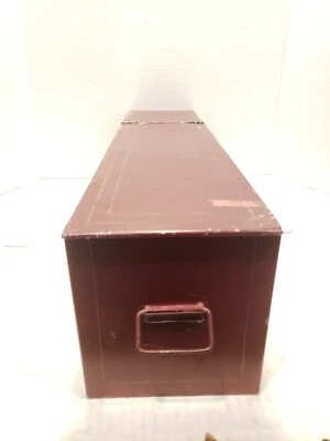 $20 • Buy Safe Deposit Box, Small, Maroon, Narrow, Deep