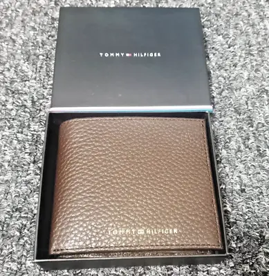 £16.99 • Buy Tommy Hilfiger Dark Brown Leather Wallet & Coin Holder Gift Set (FAULTY ITEM)